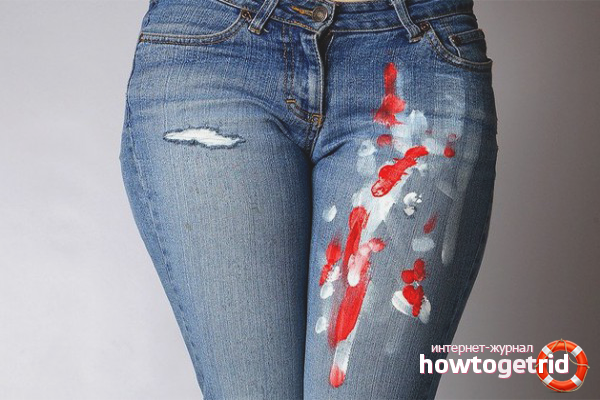 Cara menanggalkan seluar jeans dari cat